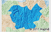 Political 3D Map of Lufeng, lighten