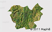 Satellite 3D Map of Lufeng, cropped outside