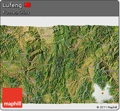 Satellite 3D Map of Lufeng