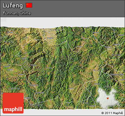 Satellite 3D Map of Lufeng
