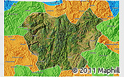 Satellite 3D Map of Lufeng, political outside