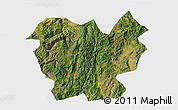 Satellite 3D Map of Lufeng, single color outside