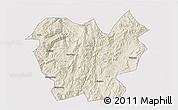 Shaded Relief 3D Map of Lufeng, cropped outside