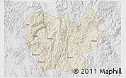 Shaded Relief 3D Map of Lufeng, lighten, desaturated