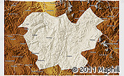 Shaded Relief 3D Map of Lufeng, physical outside