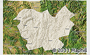 Shaded Relief 3D Map of Lufeng, satellite outside