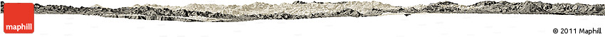 Shaded Relief Horizon Map of Lufeng, darken