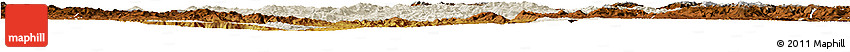 Shaded Relief Horizon Map of Lufeng, physical outside