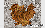 Physical Map of Lufeng, lighten, semi-desaturated