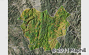 Satellite Map of Lufeng, semi-desaturated