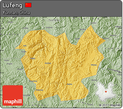 Savanna Style Map of Lufeng