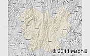 Shaded Relief Map of Lufeng, desaturated