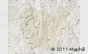 Shaded Relief Map of Lufeng, lighten