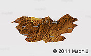 Physical Panoramic Map of Lufeng, cropped outside