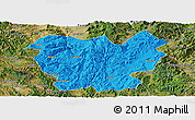 Political Panoramic Map of Lufeng, satellite outside