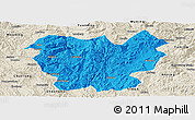 Political Panoramic Map of Lufeng, shaded relief outside