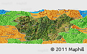 Satellite Panoramic Map of Lufeng, political outside