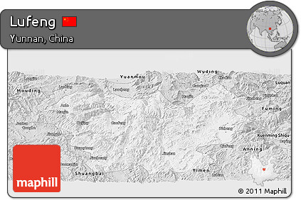 Silver Style Panoramic Map of Lufeng