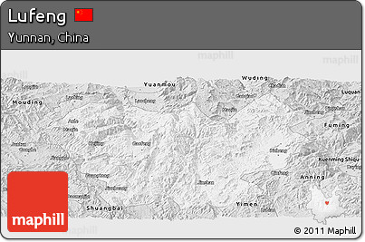 Silver Style Panoramic Map of Lufeng