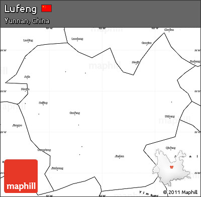 Blank Simple Map of Lufeng