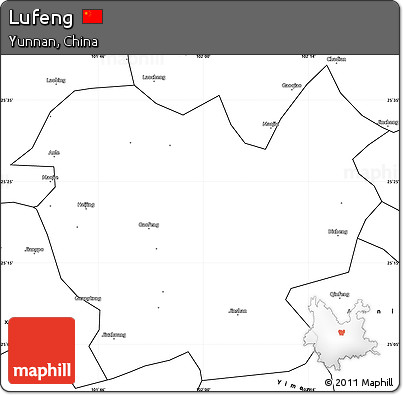 Blank Simple Map of Lufeng