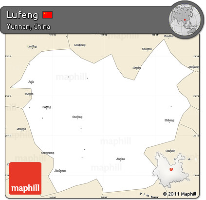 Classic Style Simple Map of Lufeng
