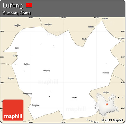 Classic Style Simple Map of Lufeng