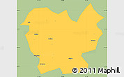 Savanna Style Simple Map of Lufeng, single color outside