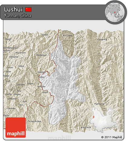 Classic Style 3D Map of Lushui