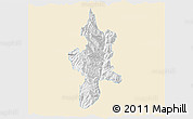 Classic Style 3D Map of Lushui, single color outside