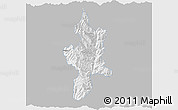 Gray 3D Map of Lushui, single color outside