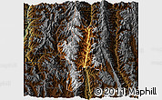 Physical 3D Map of Lushui, darken