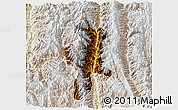 Physical 3D Map of Lushui, lighten