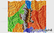 Physical 3D Map of Lushui, political outside