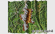 Physical 3D Map of Lushui, satellite outside
