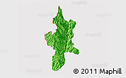 Political 3D Map of Lushui, cropped outside