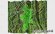 Political 3D Map of Lushui, satellite outside