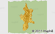 Savanna Style 3D Map of Lushui, single color outside