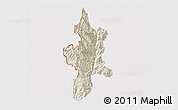 Shaded Relief 3D Map of Lushui, cropped outside