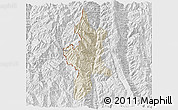 Shaded Relief 3D Map of Lushui, lighten, desaturated