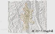 Shaded Relief 3D Map of Lushui, lighten, semi-desaturated