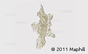 Shaded Relief 3D Map of Lushui, single color outside