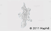 Silver Style 3D Map of Lushui, single color outside