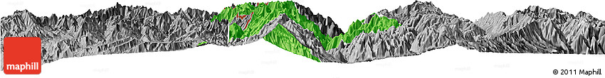Political Horizon Map of Lushui, desaturated
