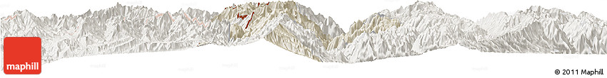 Shaded Relief Horizon Map of Lushui, lighten