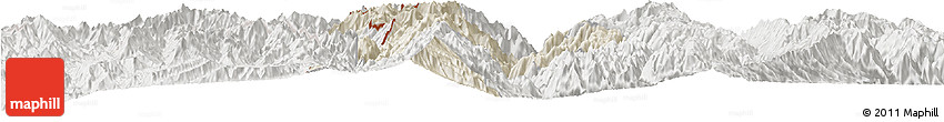 Shaded Relief Horizon Map of Lushui, lighten, semi-desaturated Shaded Relief Horizon Map of Lushui, lighten, semi-desaturated