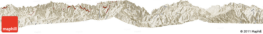 Shaded Relief Horizon Map of Lushui