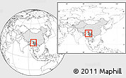 Blank Location Map of Lushui, highlighted country, highlighted parent region, within the entire country