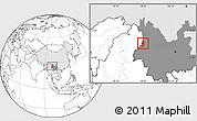 Blank Location Map of Lushui, highlighted country, highlighted parent region