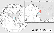 Blank Location Map of Lushui, highlighted country